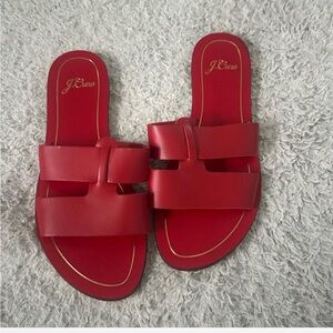 J. Crew Women's Vibrant Red Sandals